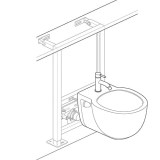 conjunto bidé suspendido h=82cm | plastisan