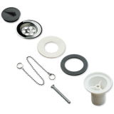 válvula completa drenaflex con cadena | drena | plastisan