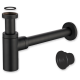 sifón lavabo bote latón negro mate avant | plastisan