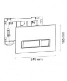 placa pulsadora slim rectangulos cromo | plastisan