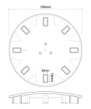 tapa válvula ducha Ø120mm inox | drena | plastisan