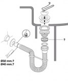 sifón extensible con adaptador montaje | plastisan