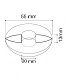 junta cónica 55x20x13mm dim | drena | plastisan