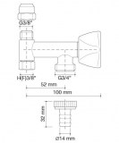 llave ampliación H3/8-M3/8-M3/4 | drena | plastisan