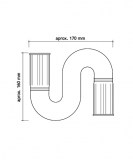 sifón flexible cerrado dimensiones | plastisan