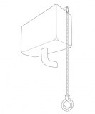 tirador wc con cadena para tanque alto ins | drena | plastisan