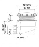 válvula ducha tapa Ø120mm inox | plastisan