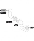 sifón bañera orientable plano hembra | drena | plastisan